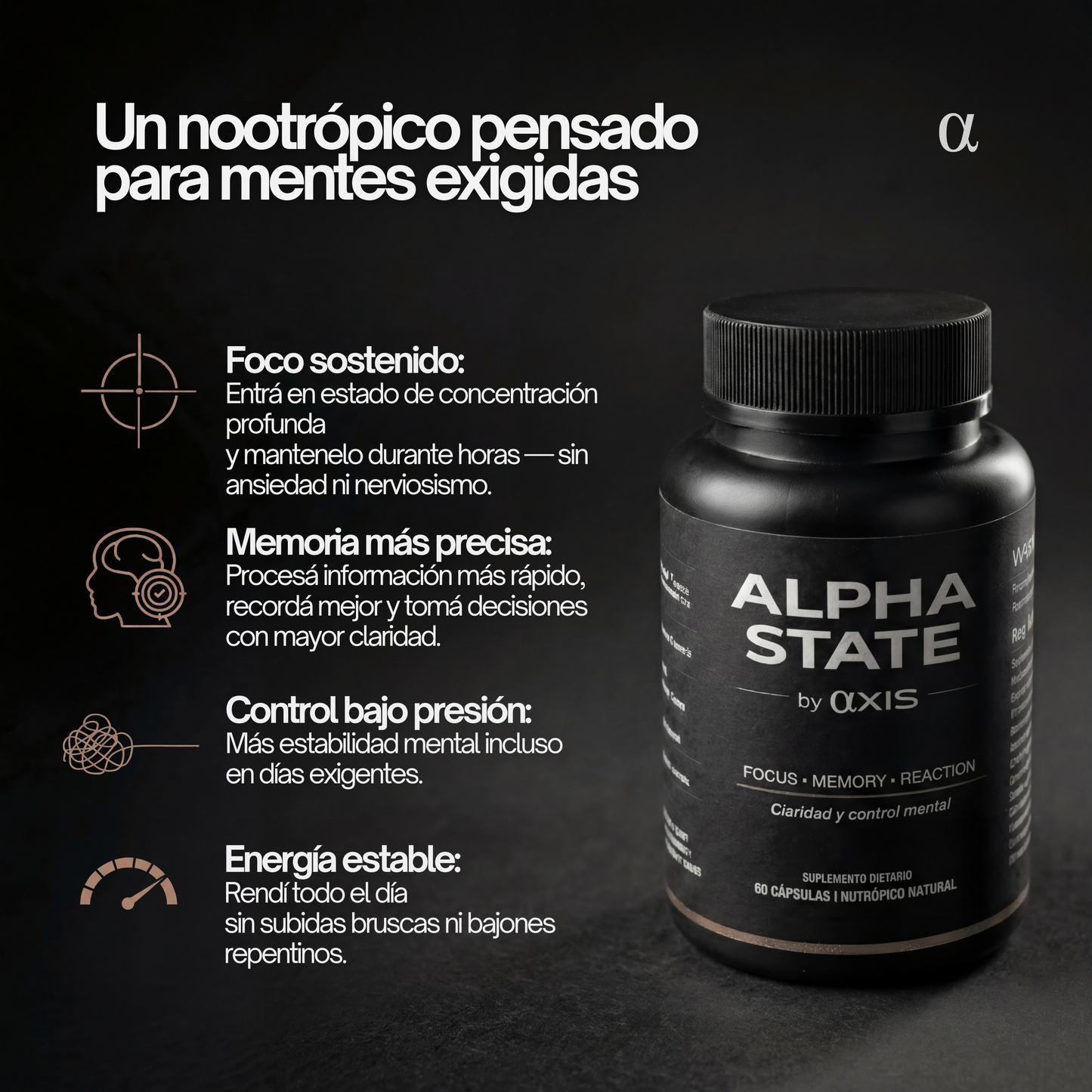 Alpha State® | Claridad y control mental. Pensa, Decidi y Rendi mejor.